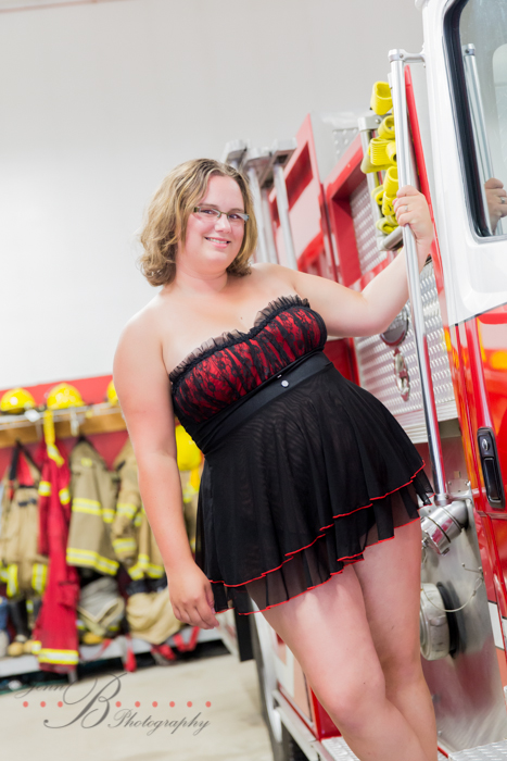 boudoir photography in a fire hall
